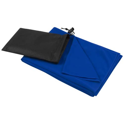 Serviette publicitaire de sport 140g en rPET 50x100 cm Lucas Bleu royal